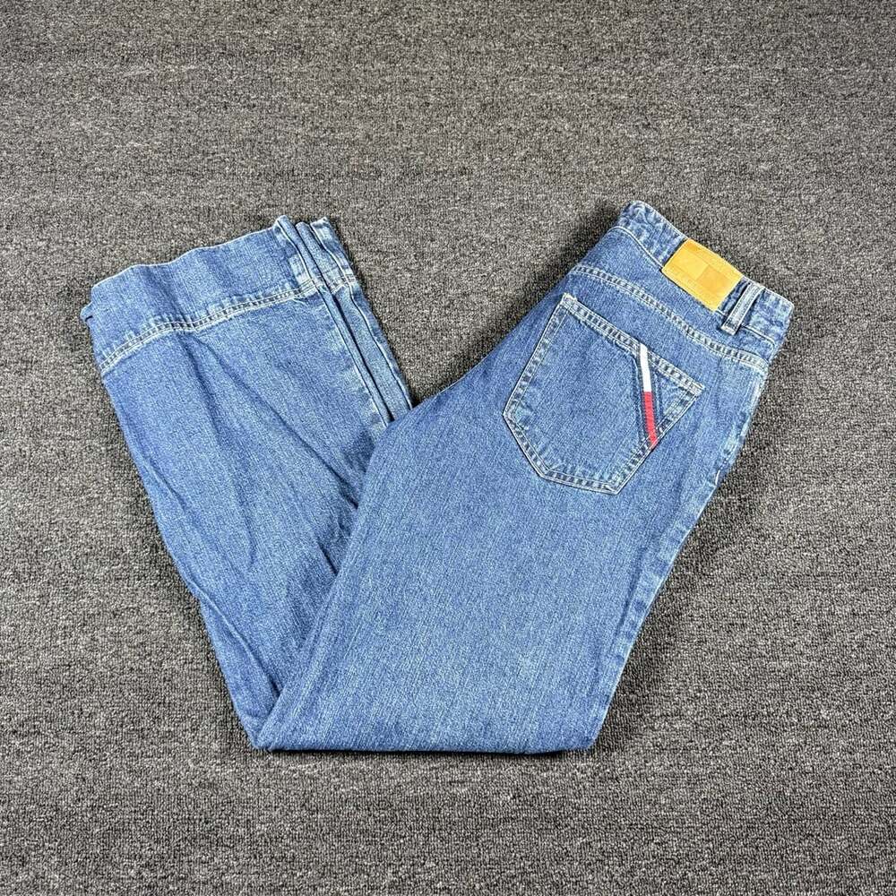 Vintage 90s Women’s Tommy Hilfiger Flag Stripe Pocket Denim Blue Jeanso